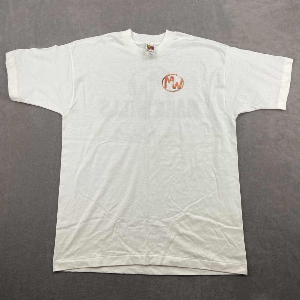 Vintage Fruit Of The Loom T Shirt Mens XL White Cotton Delta Mark Wills On Tour‎